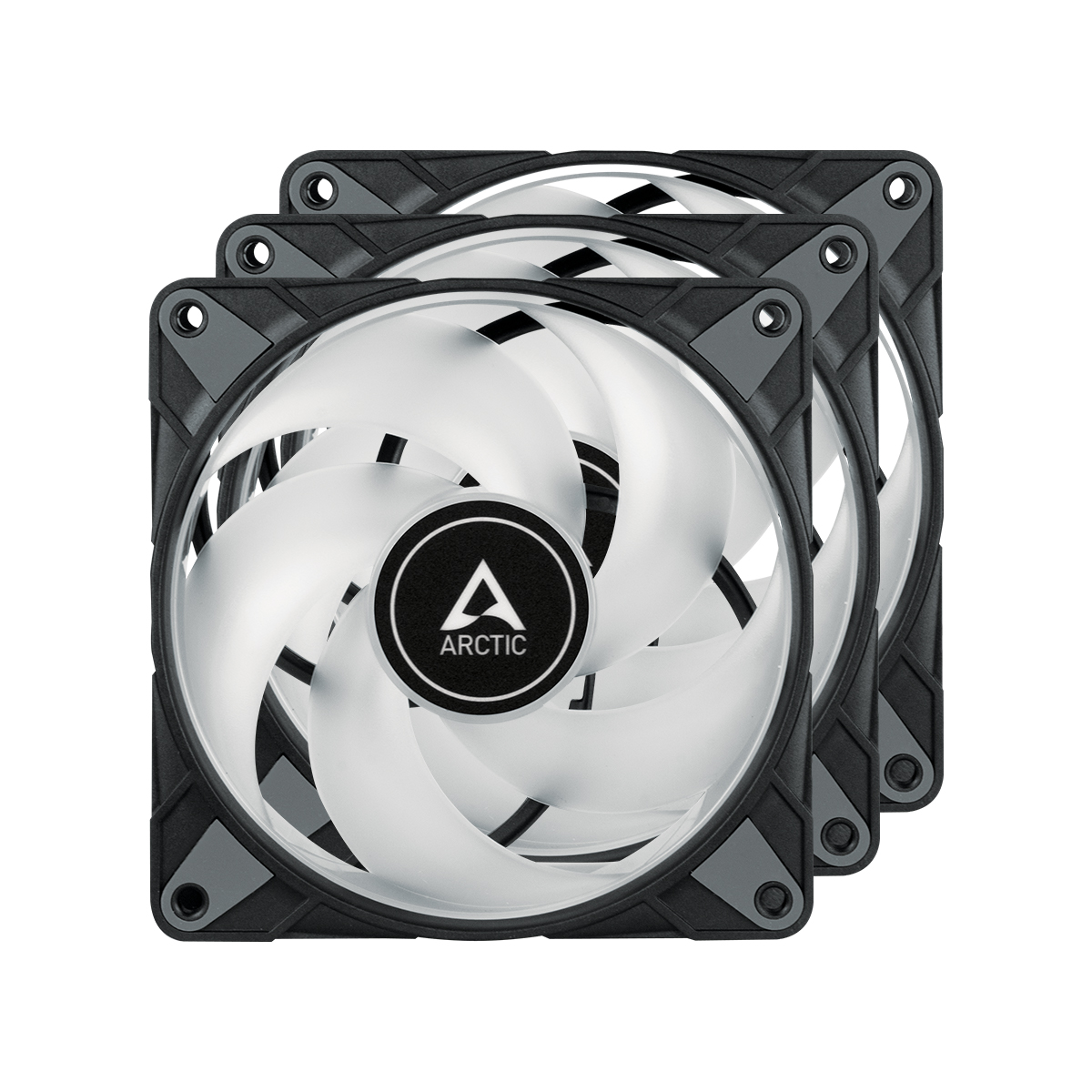 ARCTIC VENTILADOR P12 PWM PST A-RGB (BLACK) - 3 PACK