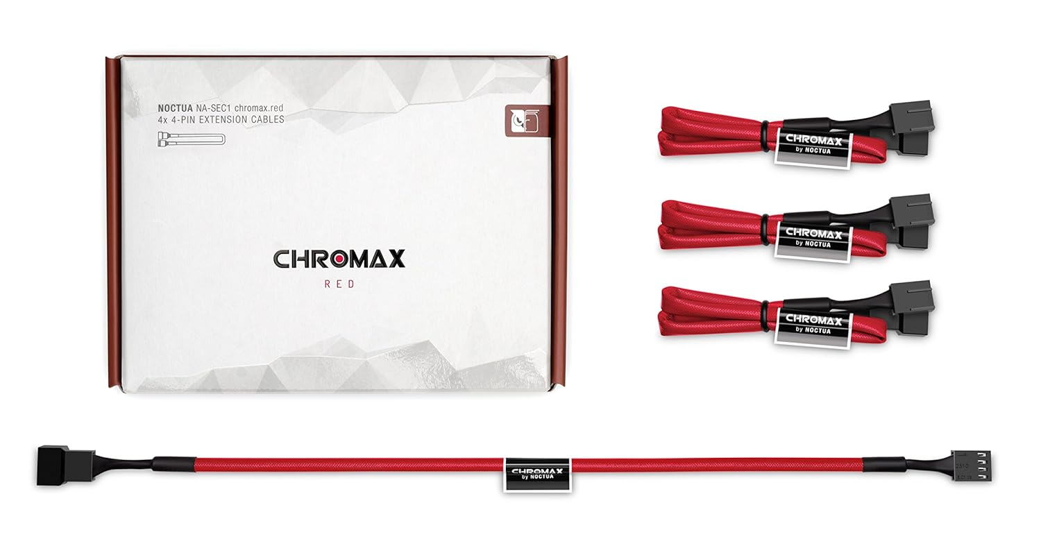 NOCTUA 4 CABLES DE EXTENSION ROJO NA-SEC1 CH.BK