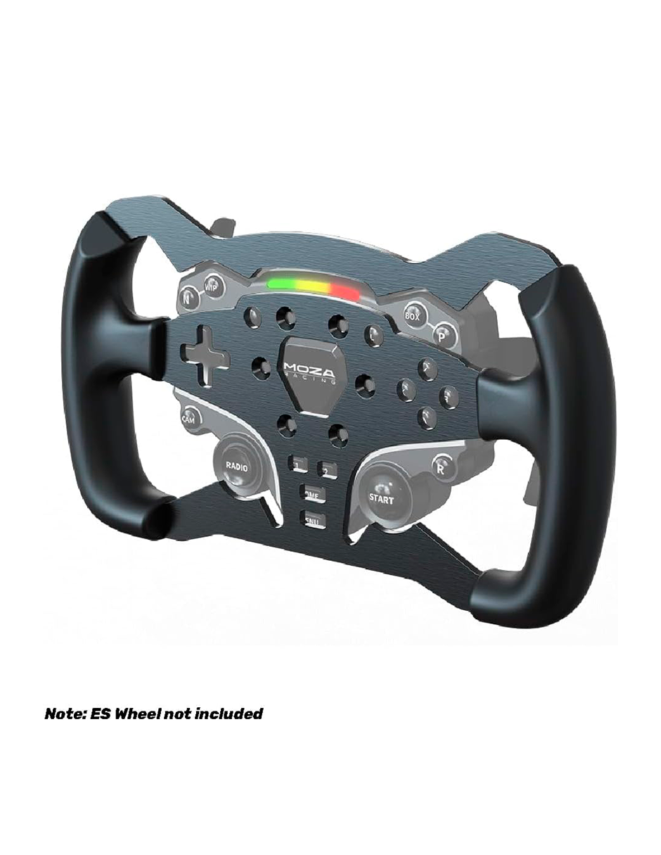 MOZA ES Steering Wheel — Volante de 11” con 22 Botones Personalizables, Luces RGB y Construcción en Aluminio